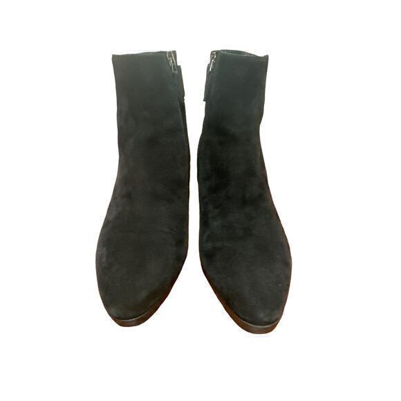Aquatalia Women's Daniella Weatherproof Suede Booties in Black Size 5.5 - Picture 2 of 6